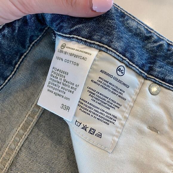 NWT AG-ED Denim Alexxis Short High Rise Wedgie Shorts size 33 - Picture 6 of 10